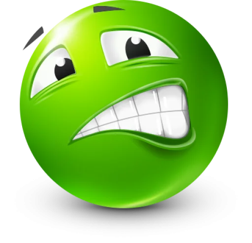 🤩 Стикер «Green Face Emoji» для Telegram