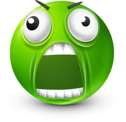 🤩 Стикер «Green Face Emoji» для Telegram