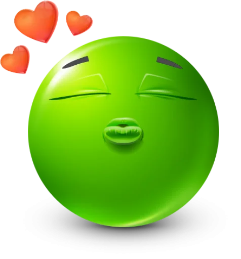 🤩 Стикер «Green Face Emoji» для Telegram