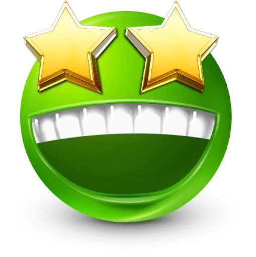 🤩 Стикер «Green Face Emoji» для Telegram