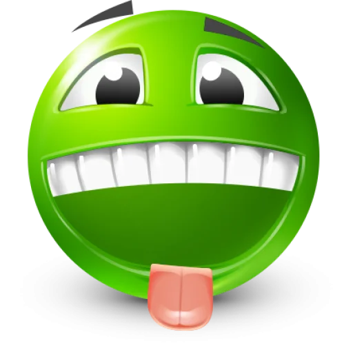 🤩 Стикер «Green Face Emoji» для Telegram