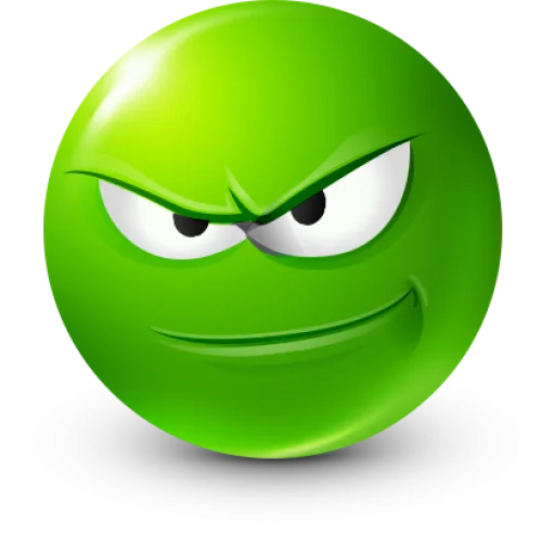 🤩 Стикер «Green Face Emoji» для Telegram