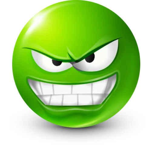 🤩 Стикер «Green Face Emoji» для Telegram