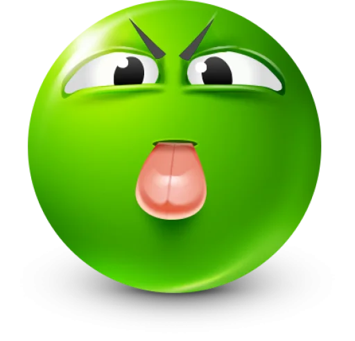 🤩 Стикер «Green Face Emoji» для Telegram