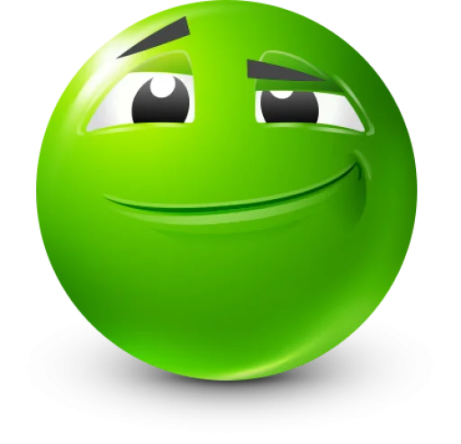 🤩 Стикер «Green Face Emoji» для Telegram