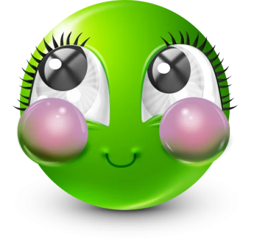 🤩 Стикер «Green Face Emoji» для Telegram