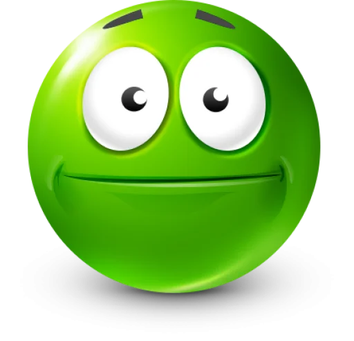 🤩 Стикер «Green Face Emoji» для Telegram
