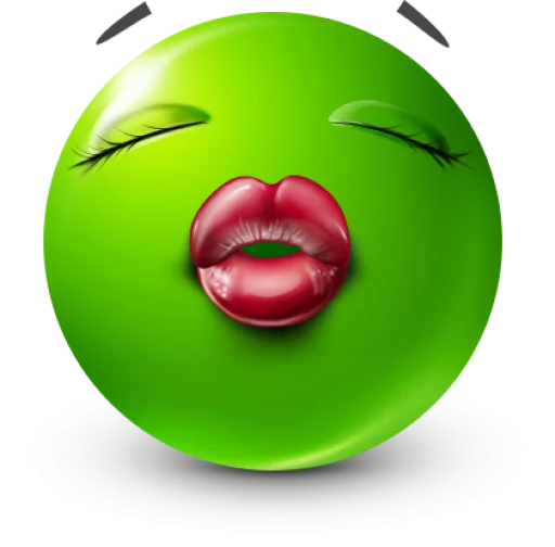 🤩 Стикер «Green Face Emoji» для Telegram