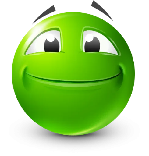 🤩 Стикер «Green Face Emoji» для Telegram