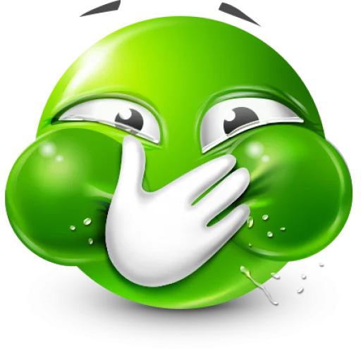 🤩 Стикер «Green Face Emoji» для Telegram