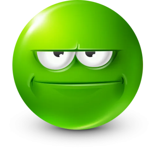 🤩 Стикер «Green Face Emoji» для Telegram
