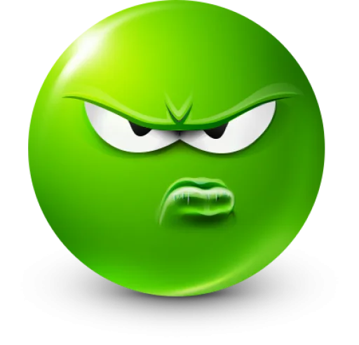 🤩 Стикер «Green Face Emoji» для Telegram