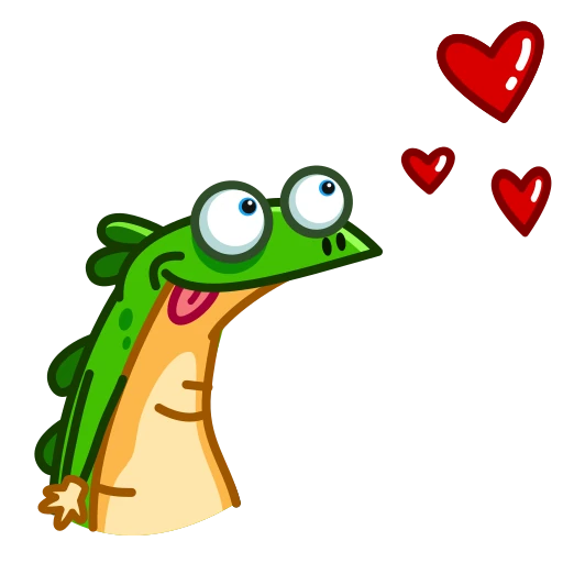 😘 Стикер «Green Lizard» для Telegram