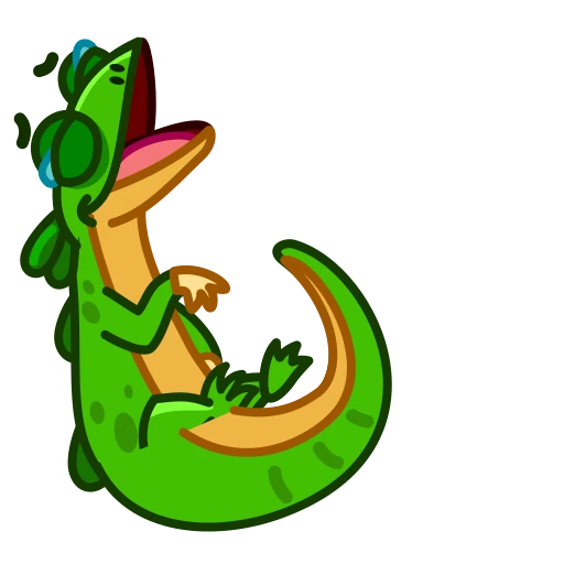 Стикерпак Green Lizard для Telegram