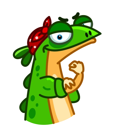 💪 Стикер «Green Lizard» для Telegram