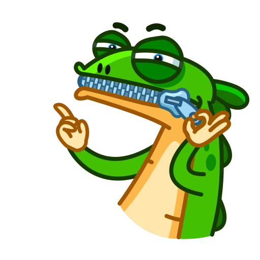 🤐 Стикер «Green Lizard» для Telegram