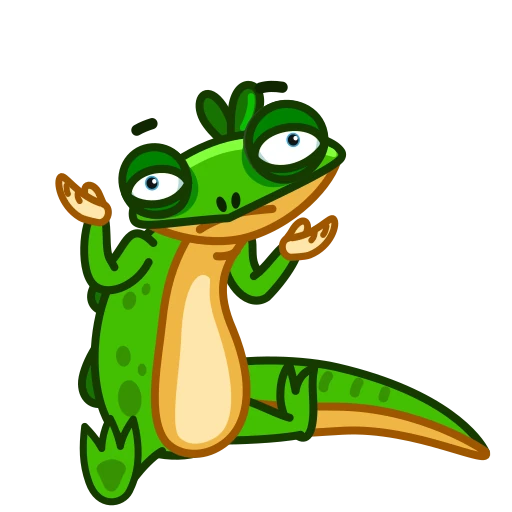 🤷‍♂️ Стикер «Green Lizard» для Telegram