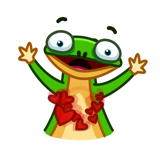 🥰 Стикер «Green Lizard» для Telegram