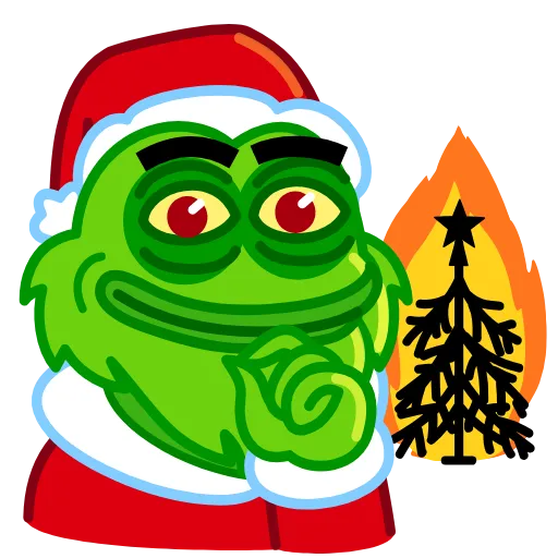 Эмодзи Pepe Grinch для Telegram — скачать