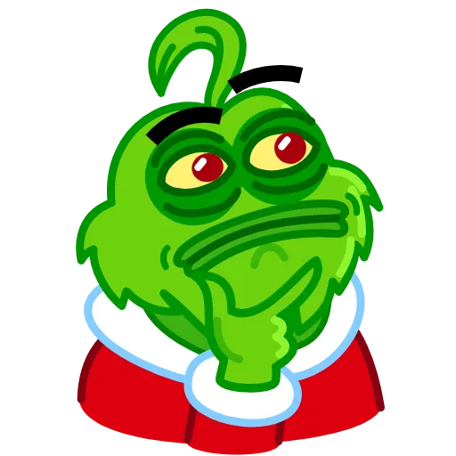 🤔 Эмодзи «Pepe Grinch» для Telegram