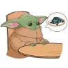 🍽 Эмодзи «Малыш Грогу» для Telegram