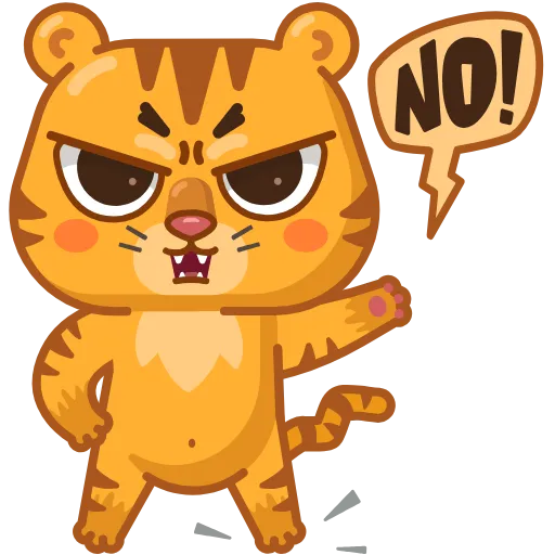 😚 Эмодзи «Grumpy tiger» для Telegram
