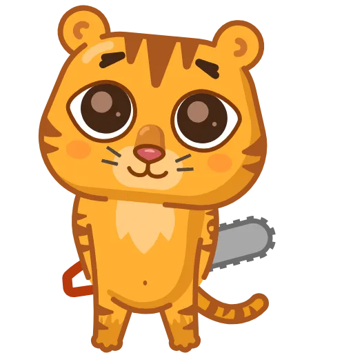 Эмодзи Grumpy tiger для Telegram — скачать