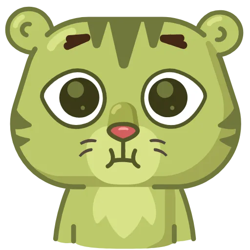 😙 Эмодзи «Grumpy tiger» для Telegram