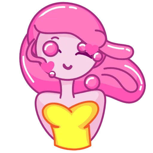 😘 Эмодзи «Gum Girl» для Telegram