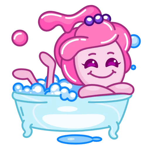 🛀 Эмодзи «Gum Girl» для Telegram