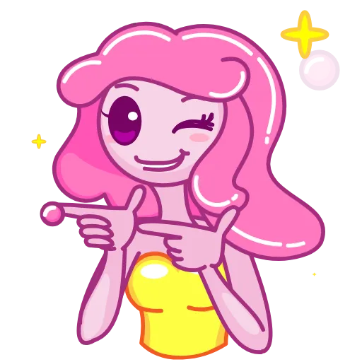 😉 Эмодзи «Gum Girl» для Telegram