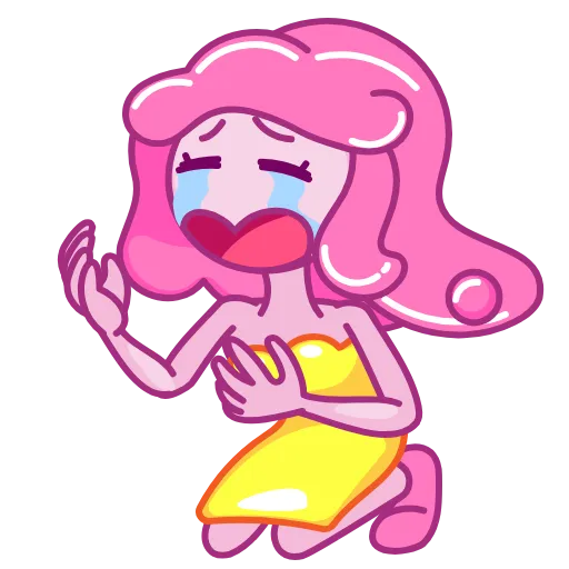😭 Эмодзи «Gum Girl» для Telegram