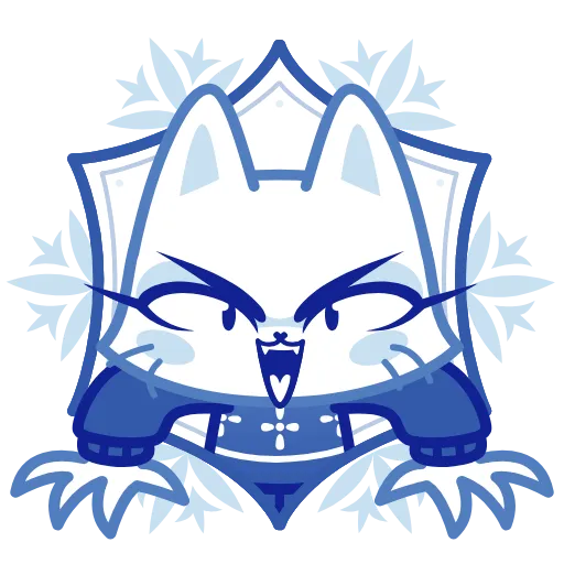 ⭐ Эмодзи «Кошечка Гжель» для Telegram