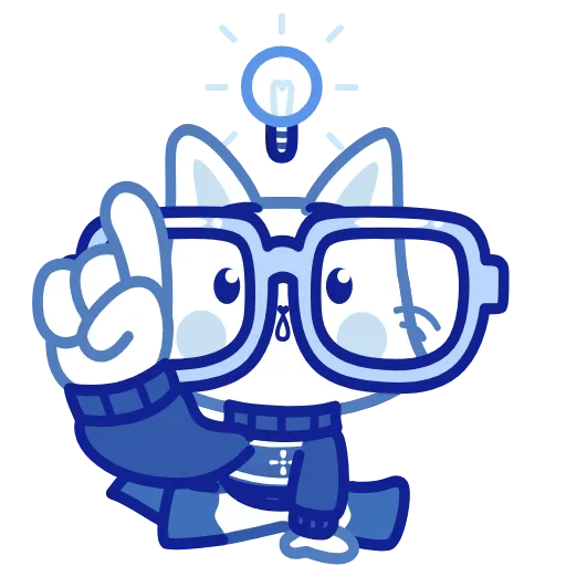 ☝️ Эмодзи «Кошечка Гжель» для Telegram