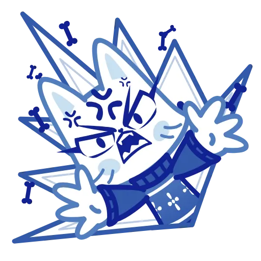 ⭐ Эмодзи «Кошечка Гжель» для Telegram