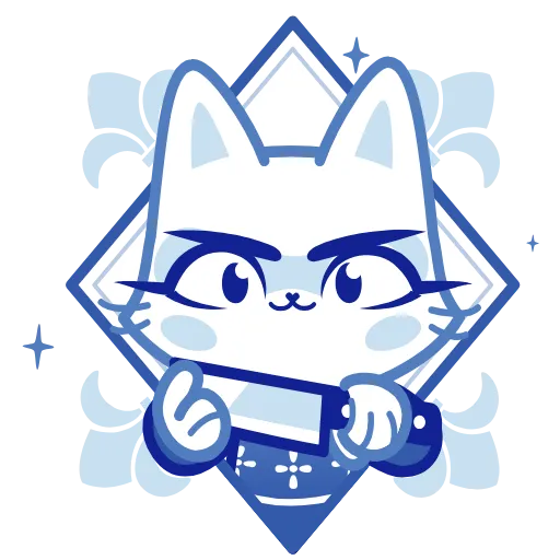 ⭐ Эмодзи «Кошечка Гжель» для Telegram