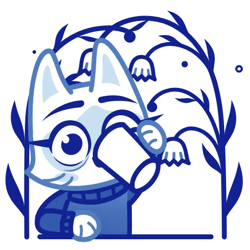 ⭐ Эмодзи «Кошечка Гжель» для Telegram
