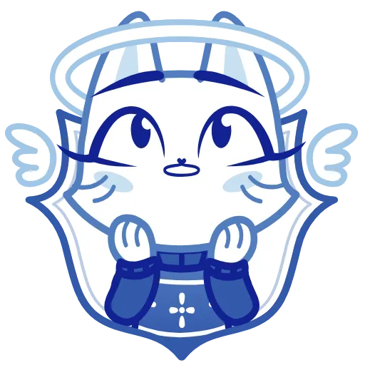 ⭐ Эмодзи «Кошечка Гжель» для Telegram