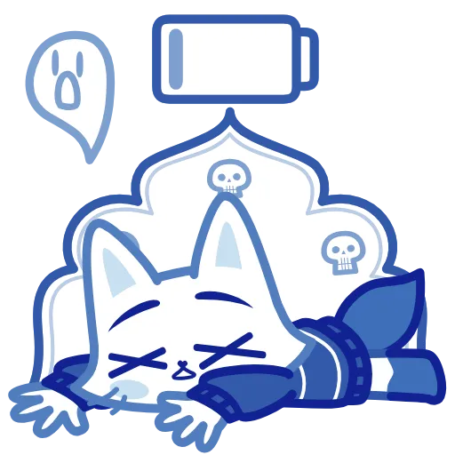 ⭐ Эмодзи «Кошечка Гжель» для Telegram