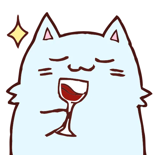 🍷 Эмодзи «Blue Cat» для Telegram