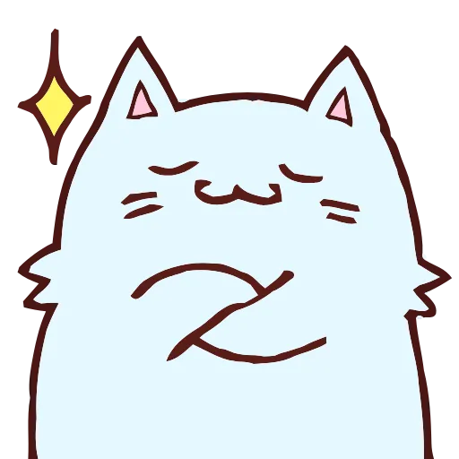 Эмодзи Blue Cat для Telegram — скачать