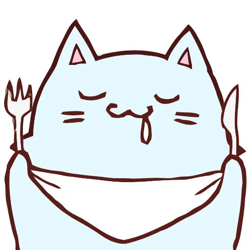 🤤 Эмодзи «Blue Cat» для Telegram