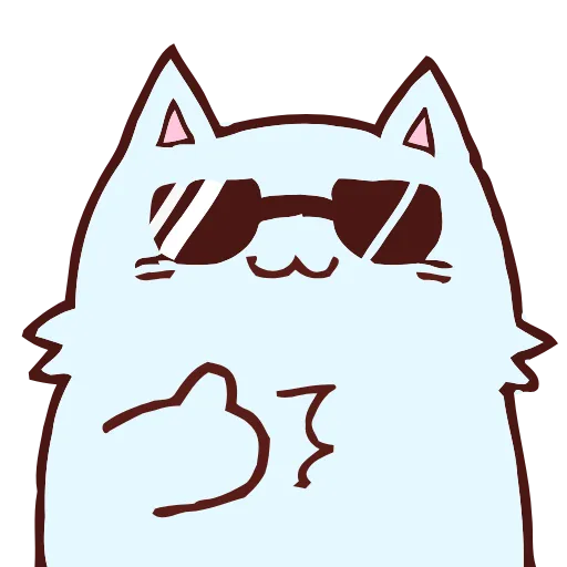 😎 Эмодзи «Blue Cat» для Telegram