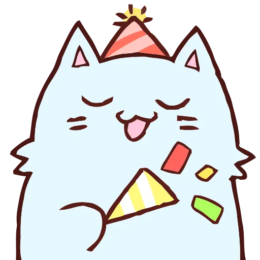 🥳 Эмодзи «Blue Cat» для Telegram