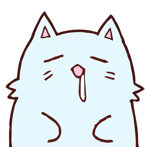 🤤 Эмодзи «Blue Cat» для Telegram