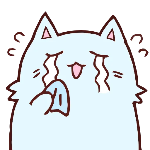 😭 Эмодзи «Blue Cat» для Telegram