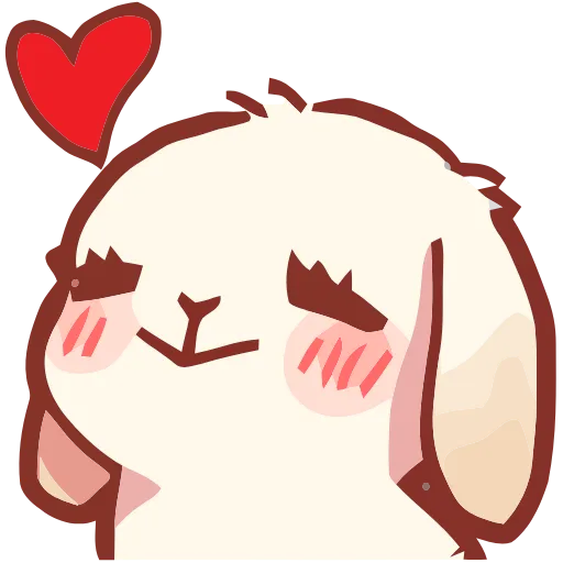 ❤️ Эмодзи «Cute Buns» для Telegram