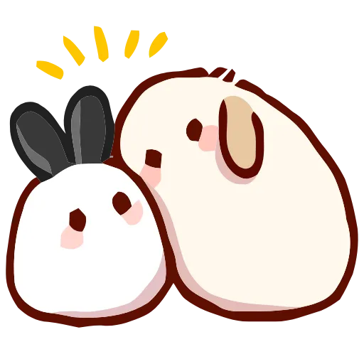 ❤️ Эмодзи «Cute Buns» для Telegram