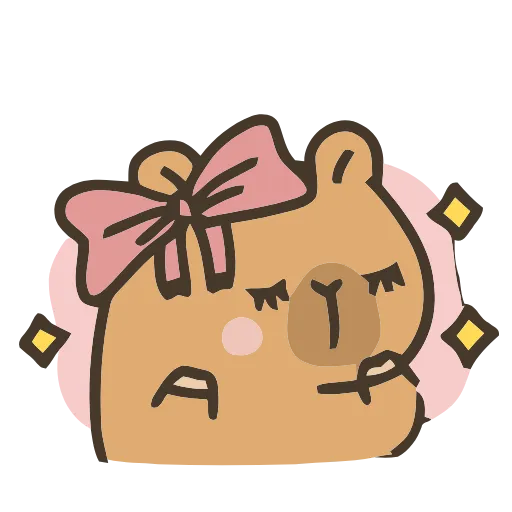 🎀 Эмодзи «💕 Набор эмоджи с капибарой в качестве» для Telegram
