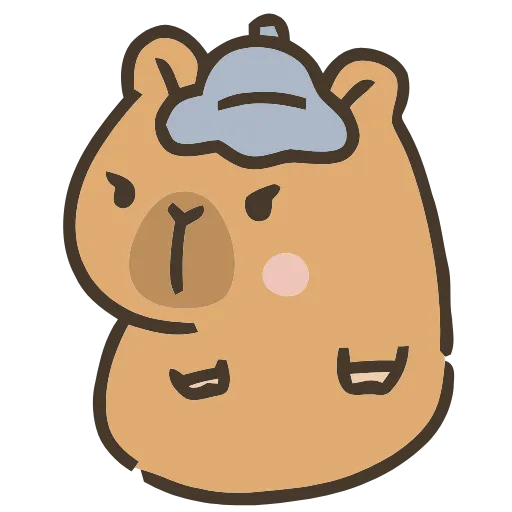 😐 Эмодзи «💕 Набор эмоджи с капибарой в качестве» для Telegram